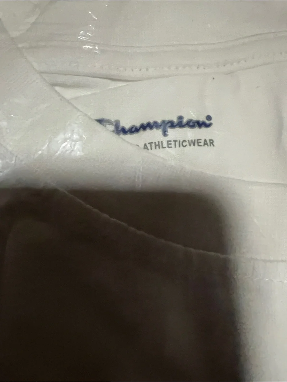 Champion Men’s White Graphic Tee with Navy & Red Logo Sz 6XL big - Picture 2 of 4